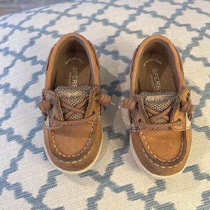 VGUC Toddler Girls Velcro Sperrys 7.5